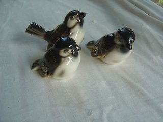 vtg keramos wien bird figurine family 3 set austria time