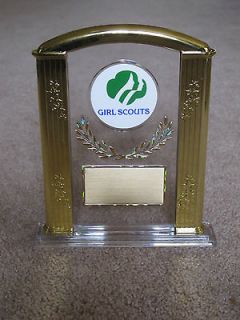 girl scout 7 acrylic award trophy free custom engraving time
