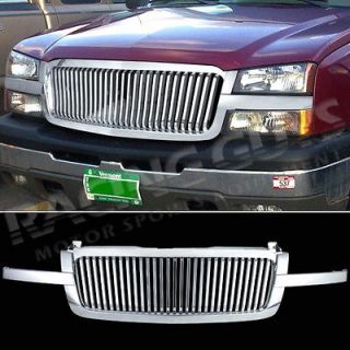 NEW CHEVY PICKUP TRUCK FRONT VERTICAL STYLE 1PC CHROME GRILL GRILLE 