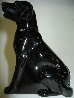 Black amethyst glass Labrador Retriever paperweight Lab dog purple 