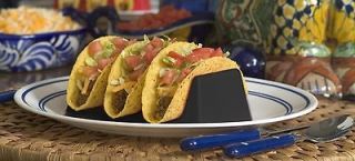 taco holder black holds 3 tacos  2