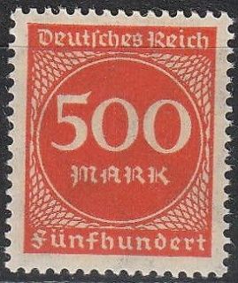 Stamp Germany Reich Mi 272 Sc 233 1923 Inflation Number Circle 