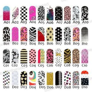 Nail Art DIY Decorations Patch Foils Decal Stickers Tips Wraps Acrylic 
