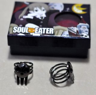  Soul Eater Death The Kid Cosplay 2 Ring Set Black New