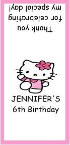 Hello Kitty Personalized MINI Candy Bar Wrappers Favors