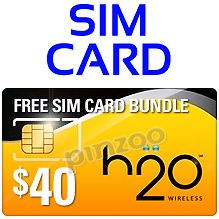 FREE H2O Wireless SIM CARD UNLIMITED Talk & Text + FREE $10 Int‘l 
