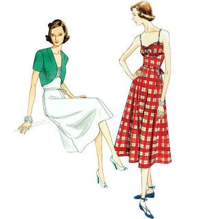   Misses Vintage 1940 Dress, Belt & Bolero Pattern Sz 6 14 or 14 22
