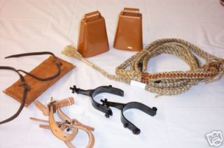   rope package bullriding gear rodeo PBR Rope,Pad,Bells,Spurs,glove