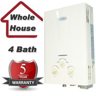 Propane Gas Tankless Hot Water Heater  Instant On Demand Whole House 