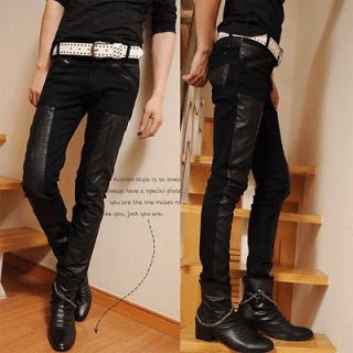   Blacks Skinny PU Faux Leather Trouser chaparajos Pants Fashion FKZ54