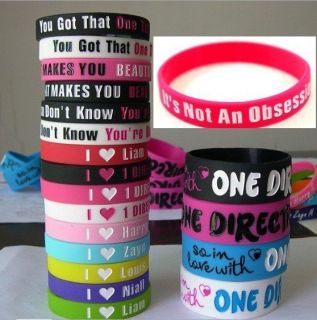   DIRECTION 1D One 1 Direction Silicone Rubber Wristband Bracelet Band