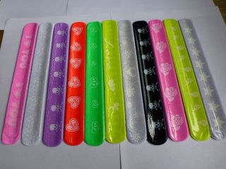  2012 favour mixed color Reflective Magic Ruler Slap Band Bracelets