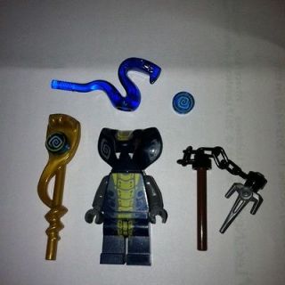 LEGO Ninjago Hypnobrai Slithraa Rare minifigure Blue Snake Spinner
