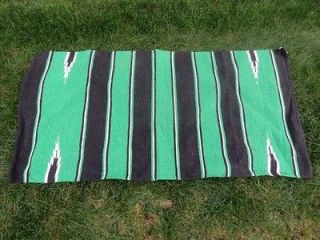 30 x 60 light green black white western saddle blanket