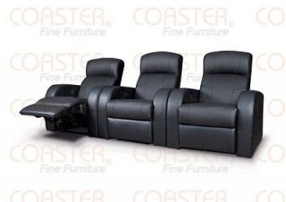 MOVIE HOME THEATER SEATS LEATHER RECLINERS 7 CHAIRS 5 WEDGES
