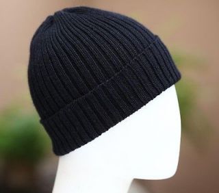 new super fine alpaca wool beanie knit skull ski hat black