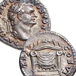 RARE DOMITIAN Roman SILVER Coin Denarius Draped THRONE Chair Ancient 