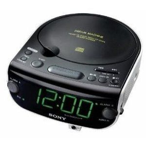   Sony AM FM Stereo CD Player Bedroom Clock Radio Dual Alarm LED Snooze