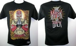Rey Mysterio The Mask Is Mask WWE Authentic Black T shirt NEW
