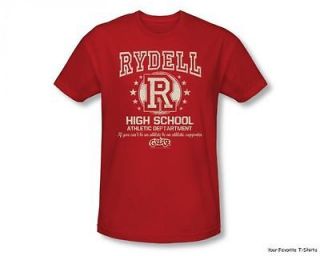 Grease Rydell High Officially Licensed Adult Slim Fit Shirt S 2XL