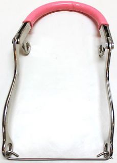 Showman Stainless Steel Pink Rubber Nose Hackamore Bit Horse Tack 