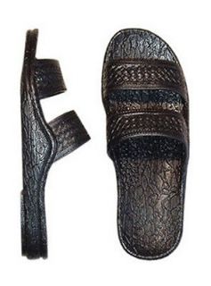 Pali   Hawaii Sandals 405 Black  Unisex Soft Rubber Slip 