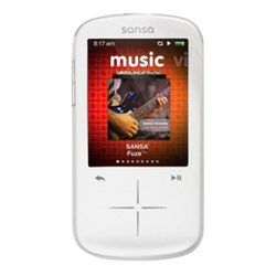 SanDisk Sansa Fuze SDMX20R White 8 GB Digital Media Player Latest 