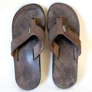 REEF SEASIDE Womens Synthetic NuBuck Flip Flops Thong Sandals EUC Size 