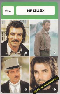 tom selleck tv movie star french biography photo card from