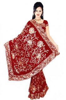   Bollywood Sequin Embroidery Sari Saree Costume danse du ventre