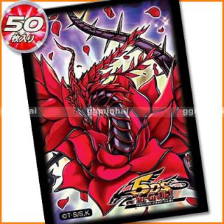 yugioh card sleeves 50 black rose dragon deck protector  8 