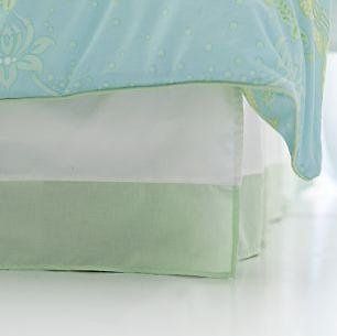serena lily marina citrine green wide band bedskirt twin one