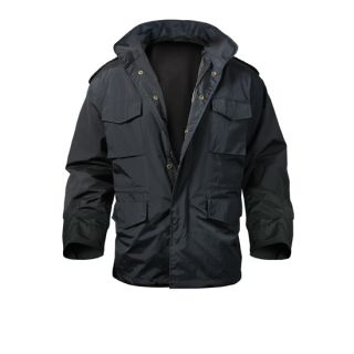 Rothco Black Nylon M 65 Storm Jacket, Military Inspired and Water 