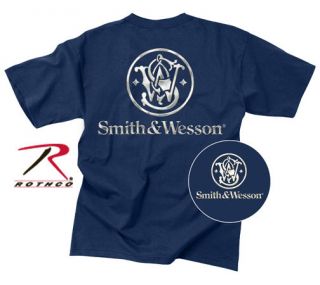   SMITH & WESSON LOGO OFFICIALLY LICENSED BLUE 100% COTTON ROTHCO 3604