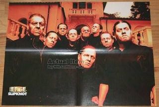 SLIPKNOT Without Masks HUGE 4 PAGE POSTER Three 3 INCHES OF BLOOD 