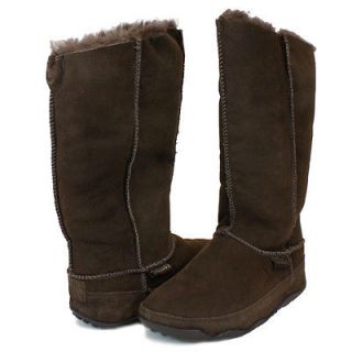 FITFLOP MUKLUK TALL SHEARLING BOOTS CHOCOLATE BROWN £199.99 FREE UK 