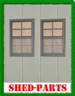 SHED WINDOWS PLAYHOUSE BARN STORAGE BUILDING BUILD SMALL GLASS (2 