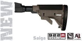 ATI Saiga Adjustable Strikeforce Elite Shotgun Stock   Desert Tan   A 