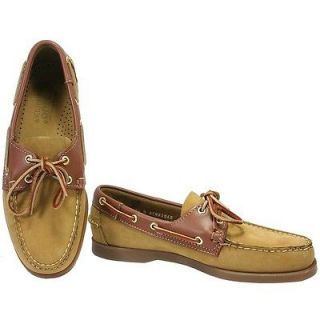 sebago mens boat shoes spinnaker tan leather