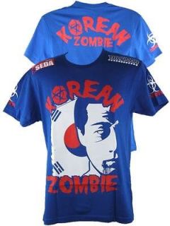 Traumma Combat Korean Zombie Chan Sung Jung Blue T shirt New