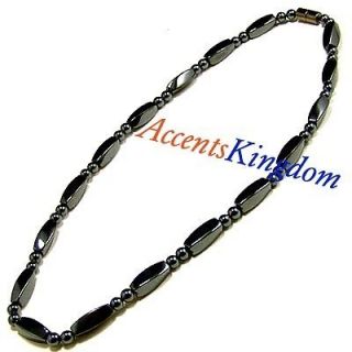 3x power mens magnetic hematite twist bead necklace 20 one