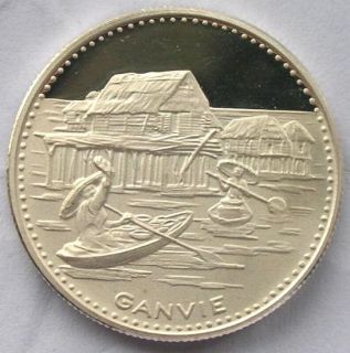 dahomey 1971 lake ganvie 100 francs silver coin proof from