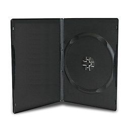 100 slim black single dvd cases 9mm 