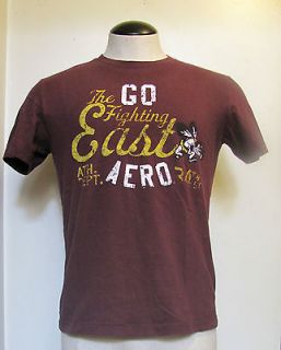 Aeropostale Mens T  Shirt in a Plum Color w/ Graphics on Front Size M 