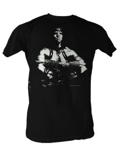 Conan T shirt   The Barbarian And Destroyer Sitting Bull Black Tee
