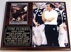 Coach Tom Flores Oakland Raiders 2 Time Super Bowl Champ Photo Plaque 
