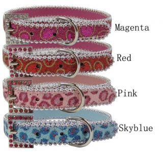 handcrafted shiny bling dog collar more options colour size from