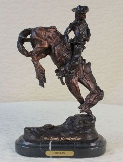 Trooper of the Plains Solid Bronze Statue by F.Remington Sculpture 