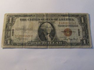1935 a one dollar silver certificate ha waii time left