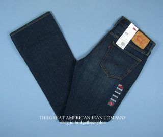 Levis 527 Jeans Mens New Slim Boot Cut OVERHAUL   DARK BLUE   MANY 